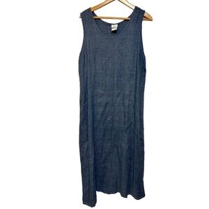 MARC WARE 100% Linen S Maxi Dress BLUE SUSTAINABLE MINIMALIST Neutral Natural